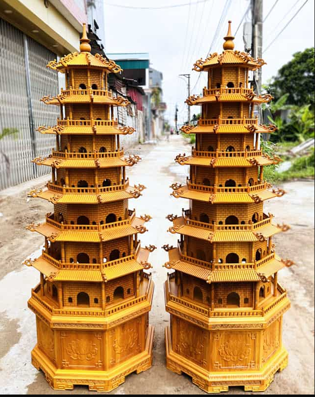 Đèn thờ mái chùa gỗ đẹp nhất giá rẻ cho gia đình và dòng họ